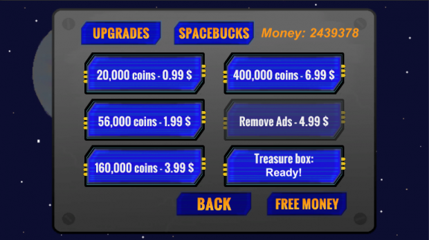 Spacebucks screen 2