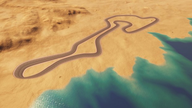 Race track made in the level editor