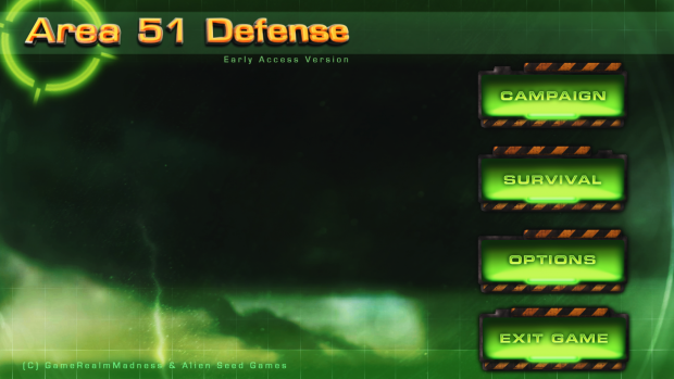 Area 51 Defense - Main Menu Concept Art