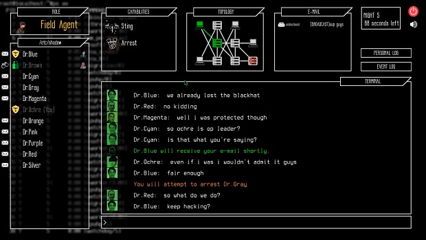 Untrusted is an upcoming online multiplayer social deduction game about  hacking