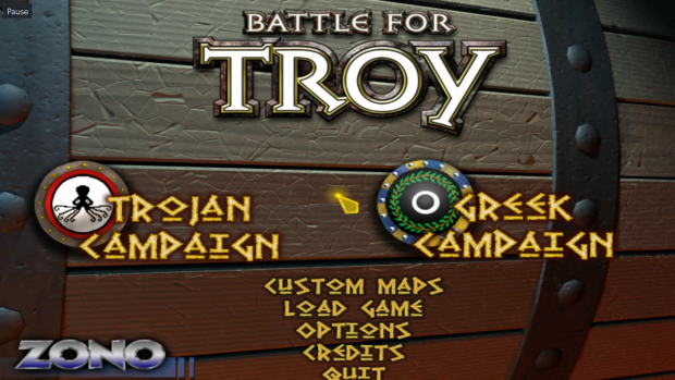 Battle for Troy - Main Menu