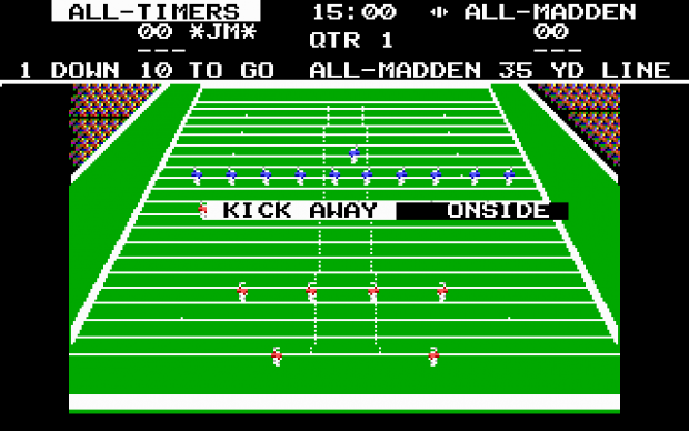 John Madden Football (1988) DOS screenshot