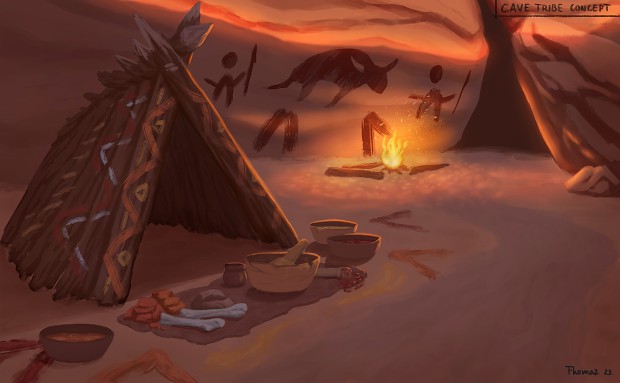 Cave tribe illustration