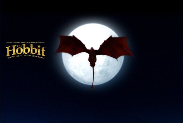 The Hobbit Smaug flying at night 3