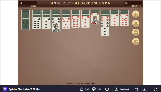 Spider Solitaire (4 suits) 