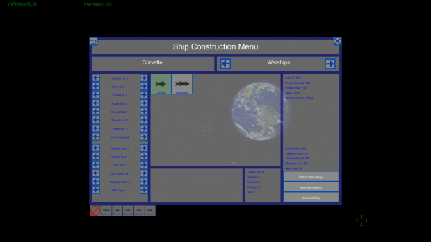 Ship Construction Menu image - Systems Edge - ModDB