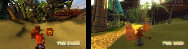 New comparison between the game and the mod