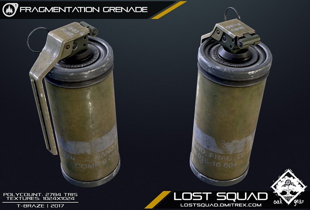 [RENDER] Lost Squad Frag Grenade weapon model