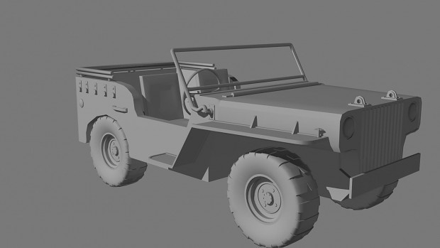 mid-high poly jeep