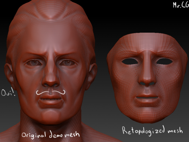 First time using ZBrush retopology