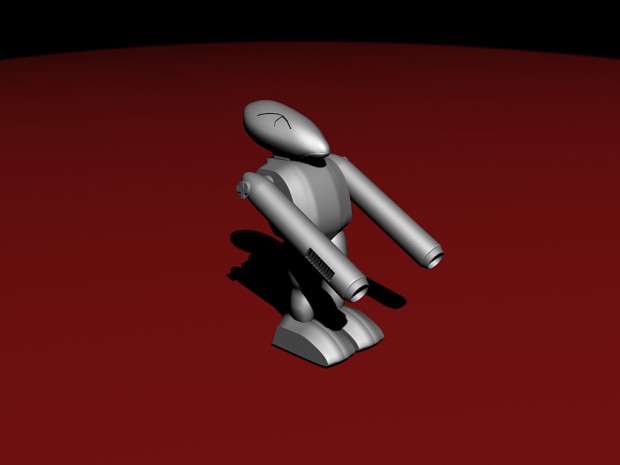 Sad bot with cannons 3D