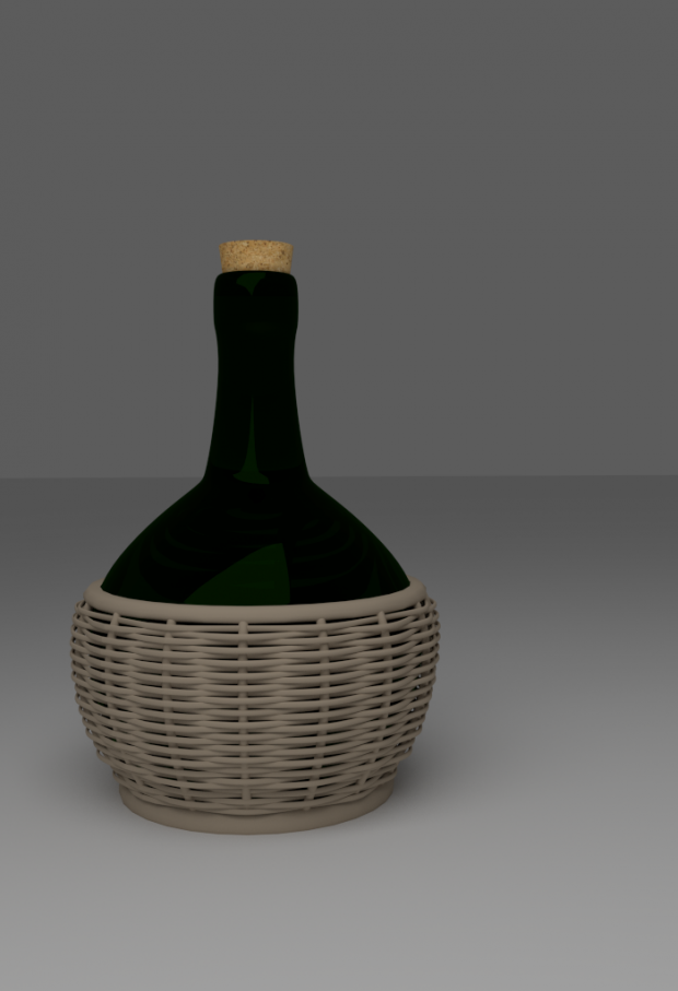 Medieval wine bottle