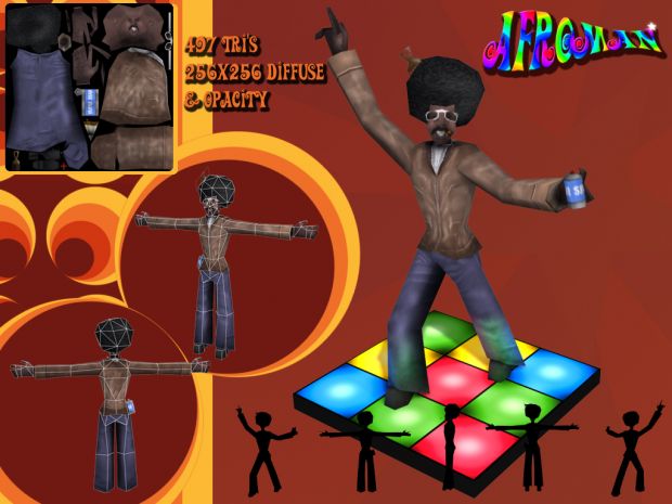Afroman Low Polygon Character