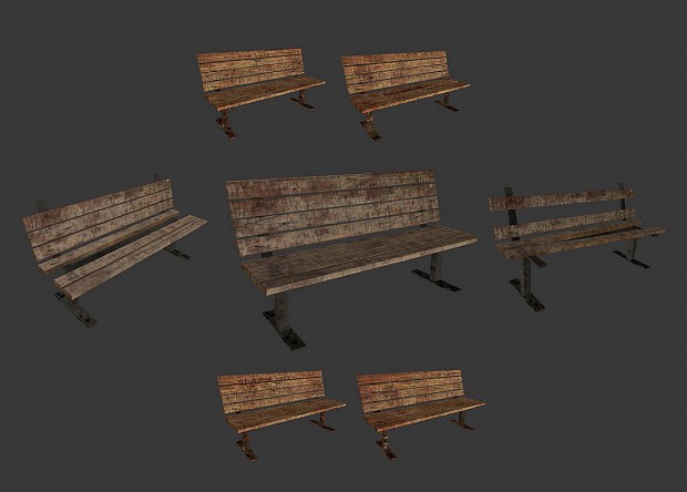 Bench (low poly modeling exercise)