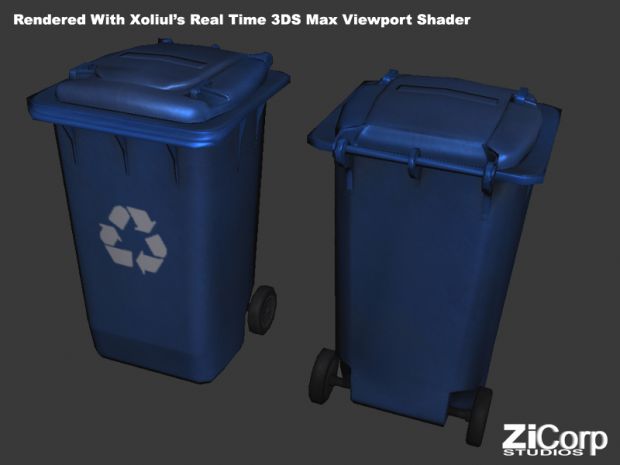 Recycaling Bin from Street objects content pack