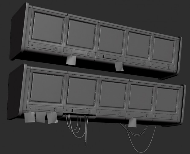 Lowpoly security monitors
