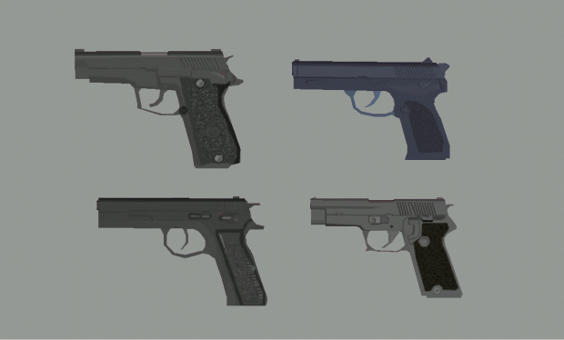 Pistols for the 4 main factions in MOW FEW mod