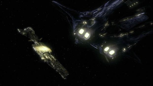 Lantean warship Vs Wraith cruiser