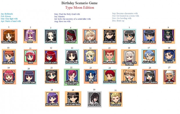 TYPE-MOON B-day game.