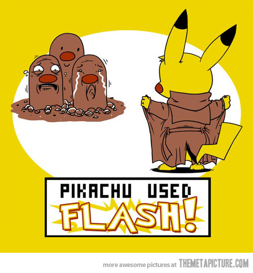 Pikachu used Flash!