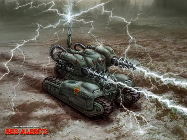 Red Alert 3 Tesla Tank Artwork