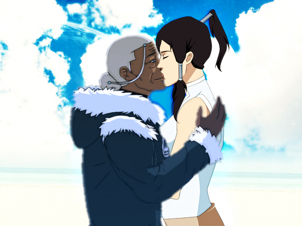 Avatar Korra&Katara special kiss for Lara-Croft;-)