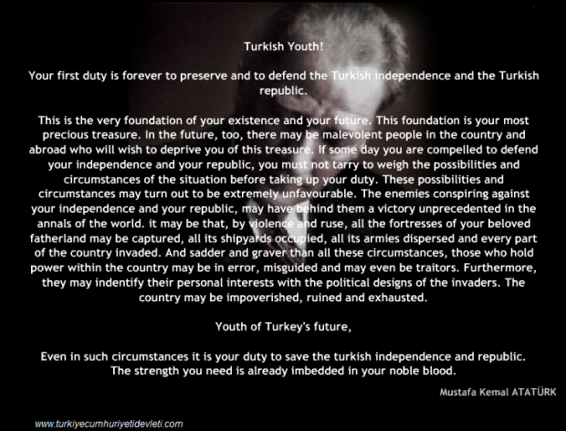 Ataturk's Adression of Turkish Youth