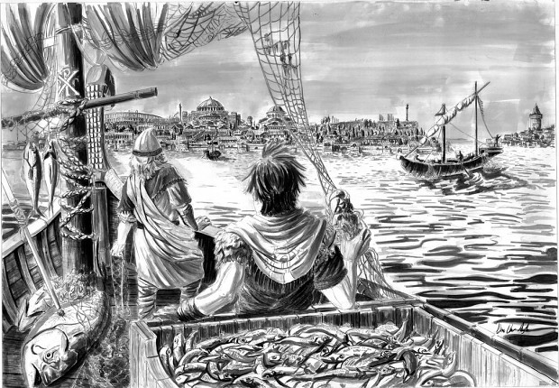 Fishermen by Constantinople
