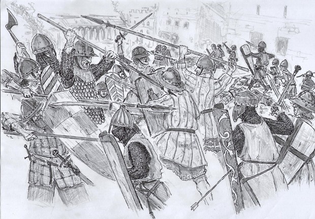 The crusaders attack Constantinople