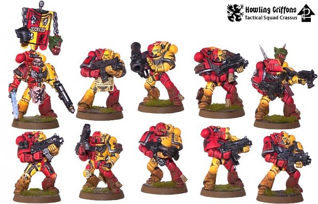 Howling Griffons Space Marines posing