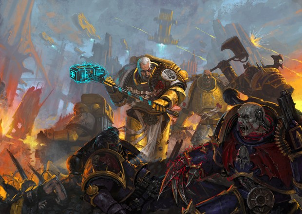 Imperial Fists in battle
