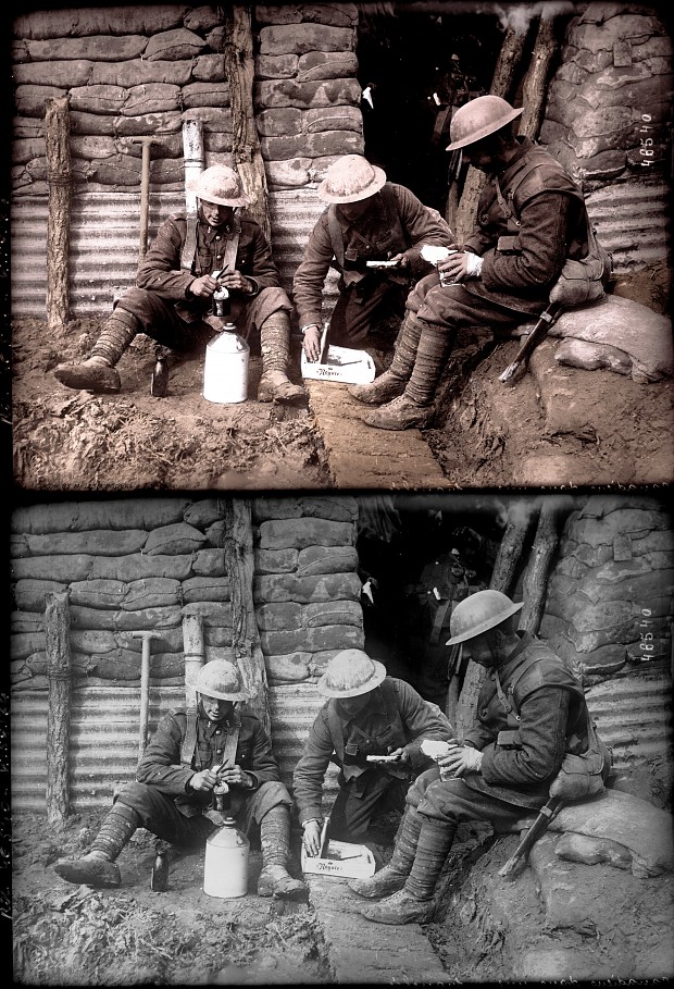 Canadian Troops in Trenches 1916.