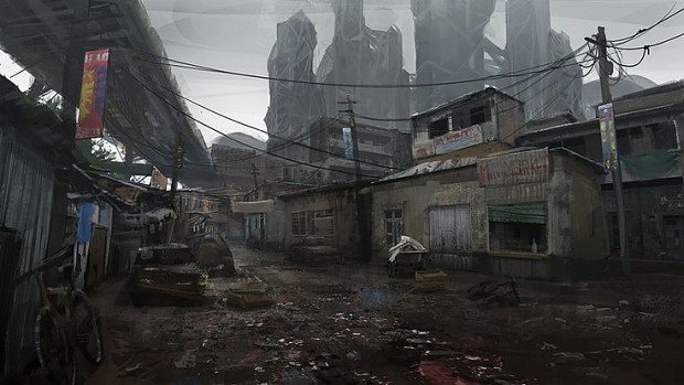 post apocalyptic city concept art #2