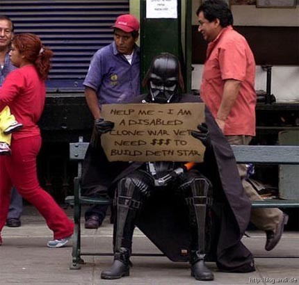 Darth Vader needs help