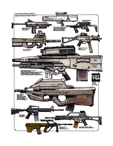 Various weapons