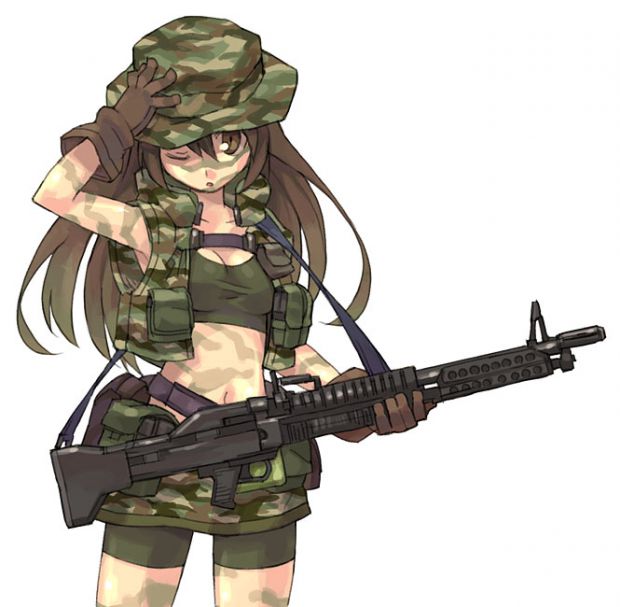 Anime chick with an M60 ^_^