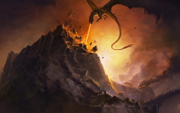 Silmarillion battle art - dragon fire