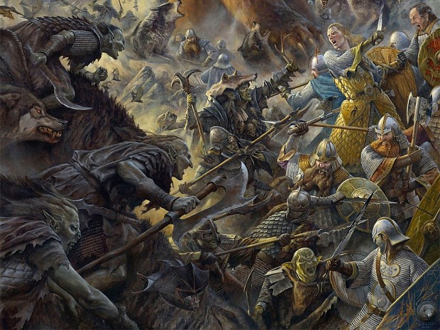 Battle of the Five Armies - Combat art