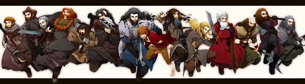 The Hobbit - Dwarves and one Hobbit - Anime Wallpaper