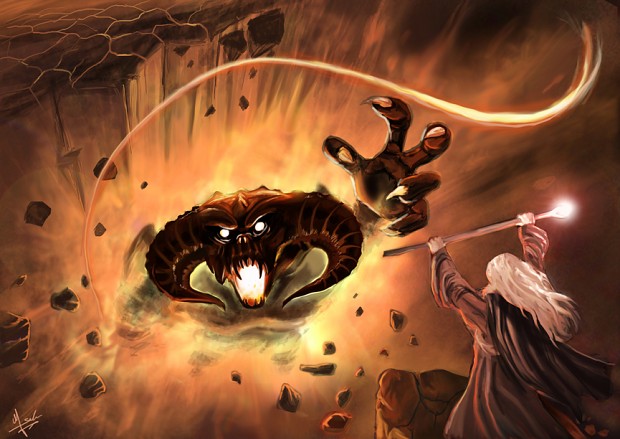 Gandalf and the Balrog Art Pic