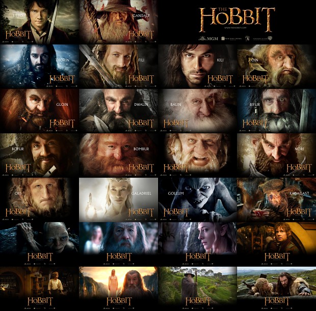 The hobbit wallpaper many faces