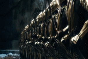 Elven Army  - animated gif pic - bows