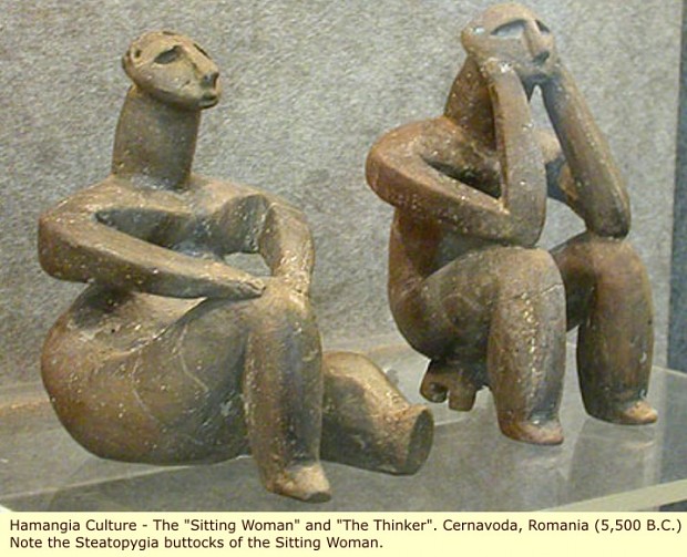 The "Sitting Woman" and The "Thinker"