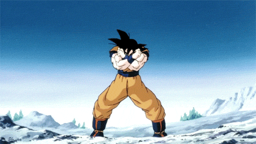 Goku changing his form