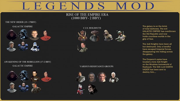 Legends Mod Hero Icons: Rise of the Empire Era