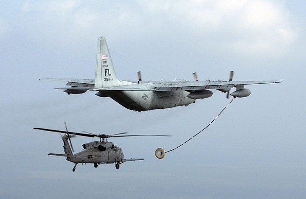 USAF HC-130P refuels an HH-60 Pave Hawk
