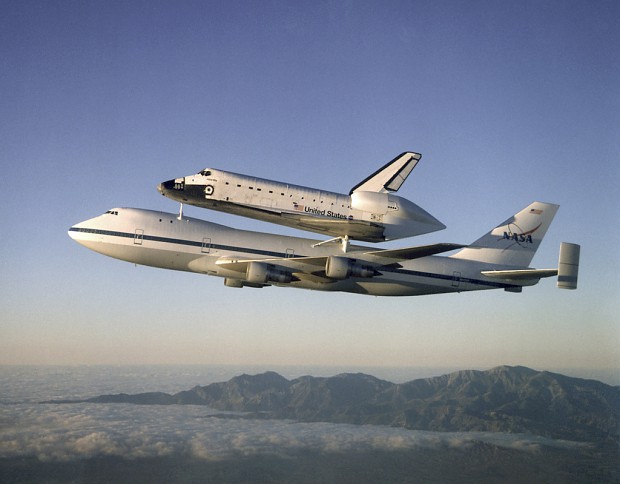 NASA Space Shuttle on 747