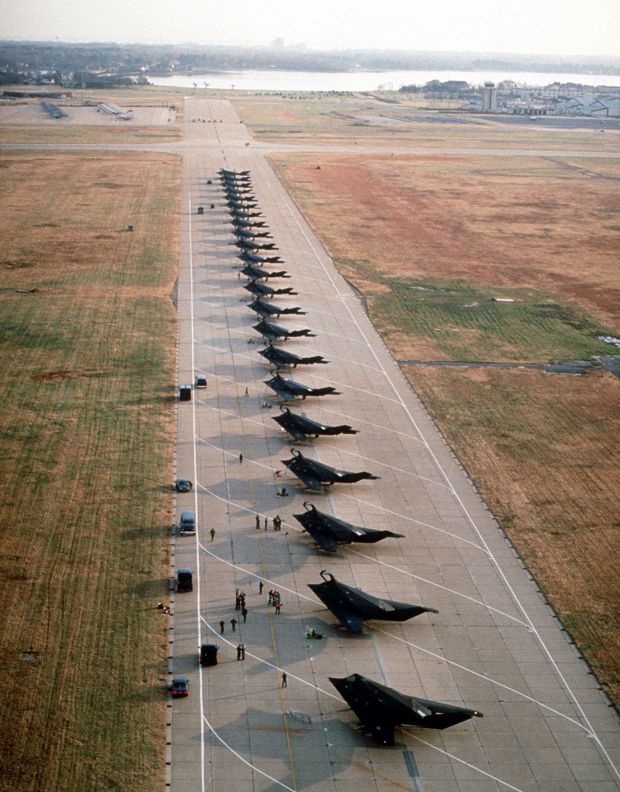 F-117 Nighthawk Stealth Fighters Landed