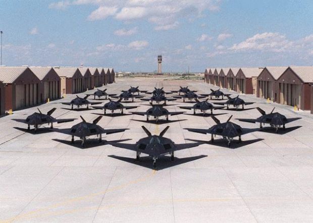 F-117A's in formation