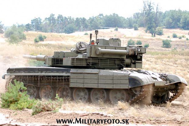 T-72 upgraded with cage armor & ERA